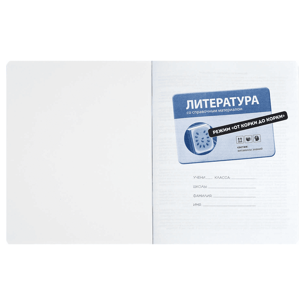 Тетрадь предметная "Режим "от корки до корки". Литература", А5, 48 листов, линейка - 3