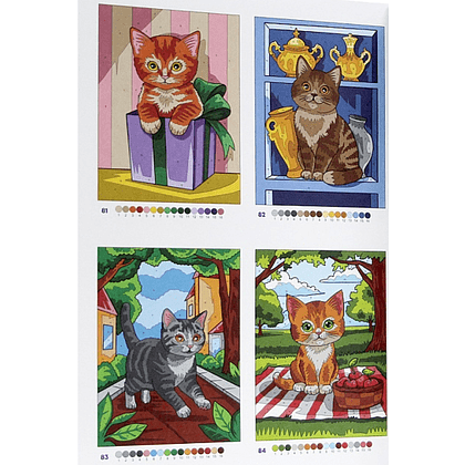 Раскраска по номерам "Кошечки" - 3