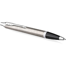 Ручка шариковая автоматическая "IM Essential Brushed Metal CT", 1.0 мм, черный, серебристый, стерж. синий