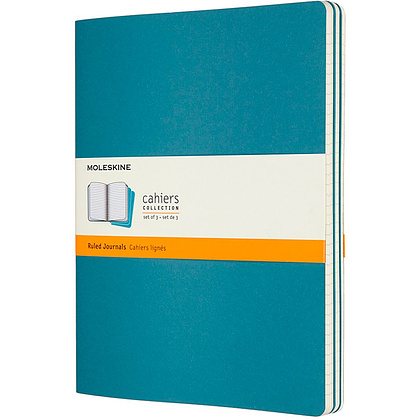 Блокнот "Cahier Journal Xlarge", А4, 190x250 мм, 60 л, 3 шт, голубой