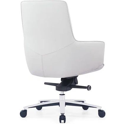 Кресло компьютерное SitZone CH-500B, кожа, алюминий, белый - 4