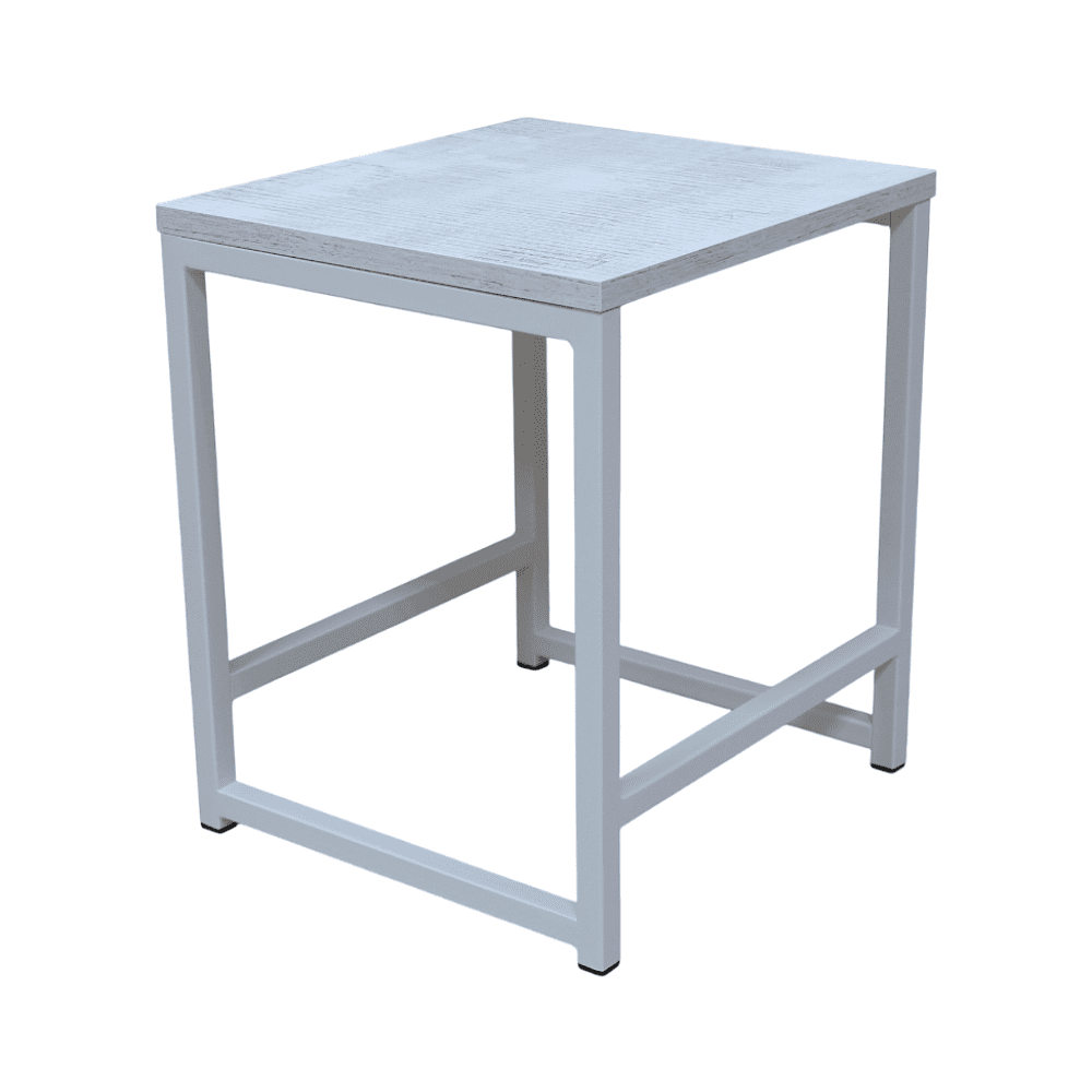 Табурет RION ALLERD, металл, ЛДСП, белый муар, Энигма