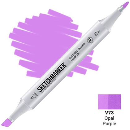 Маркер перманентный двусторонний "Sketchmarker", V73 фиолетовый опал