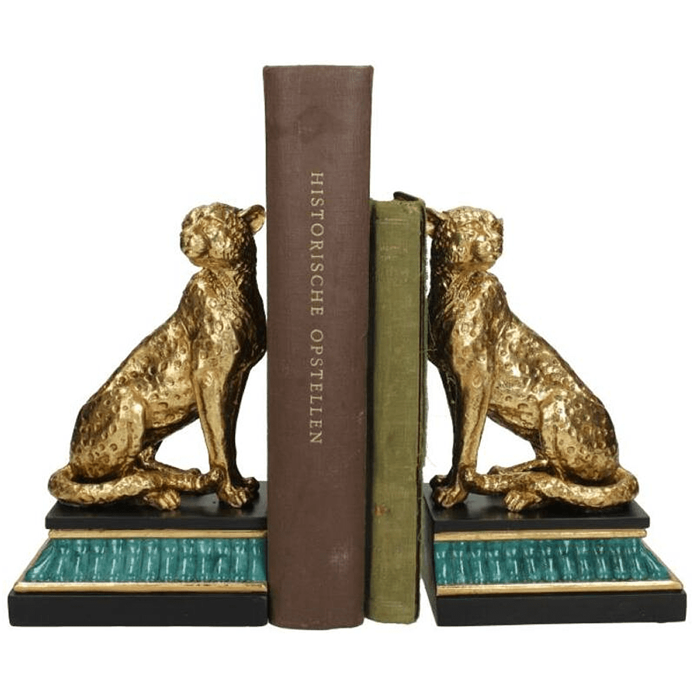Подставка для книг "Leopard", 20х11х24 см, полирезина, золотой - 2