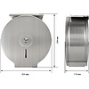 Диспенсер для туалетной бумаги в больших и средних рулонах BXG-PD-5005A, металл, серебристый, матовый - 2