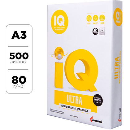 Бумага "IQ Ultra", A3, 500 листов, 80 г/м2