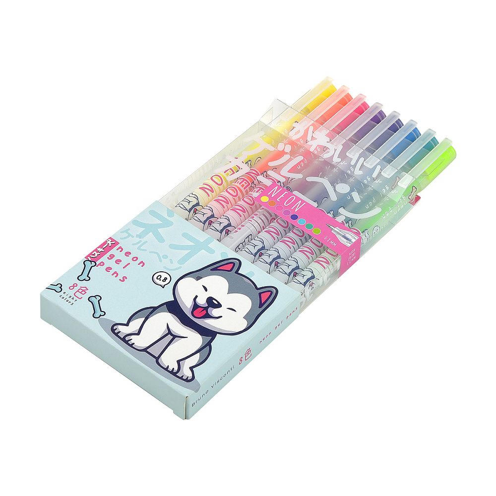 Набор гелевых ручек "Neon. Kawaii Animals", 8 шт, разноцветный - 2