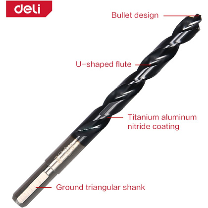 Сверло по металлу Deli RS EDH-MHZ110-E4, 11.0 мм, DIN 338, HSS-TiN - 3 Сверло по металлу Deli RS EDH-MHZ110-E4, 11.0 мм, DIN 338, HSS-TiN - 3