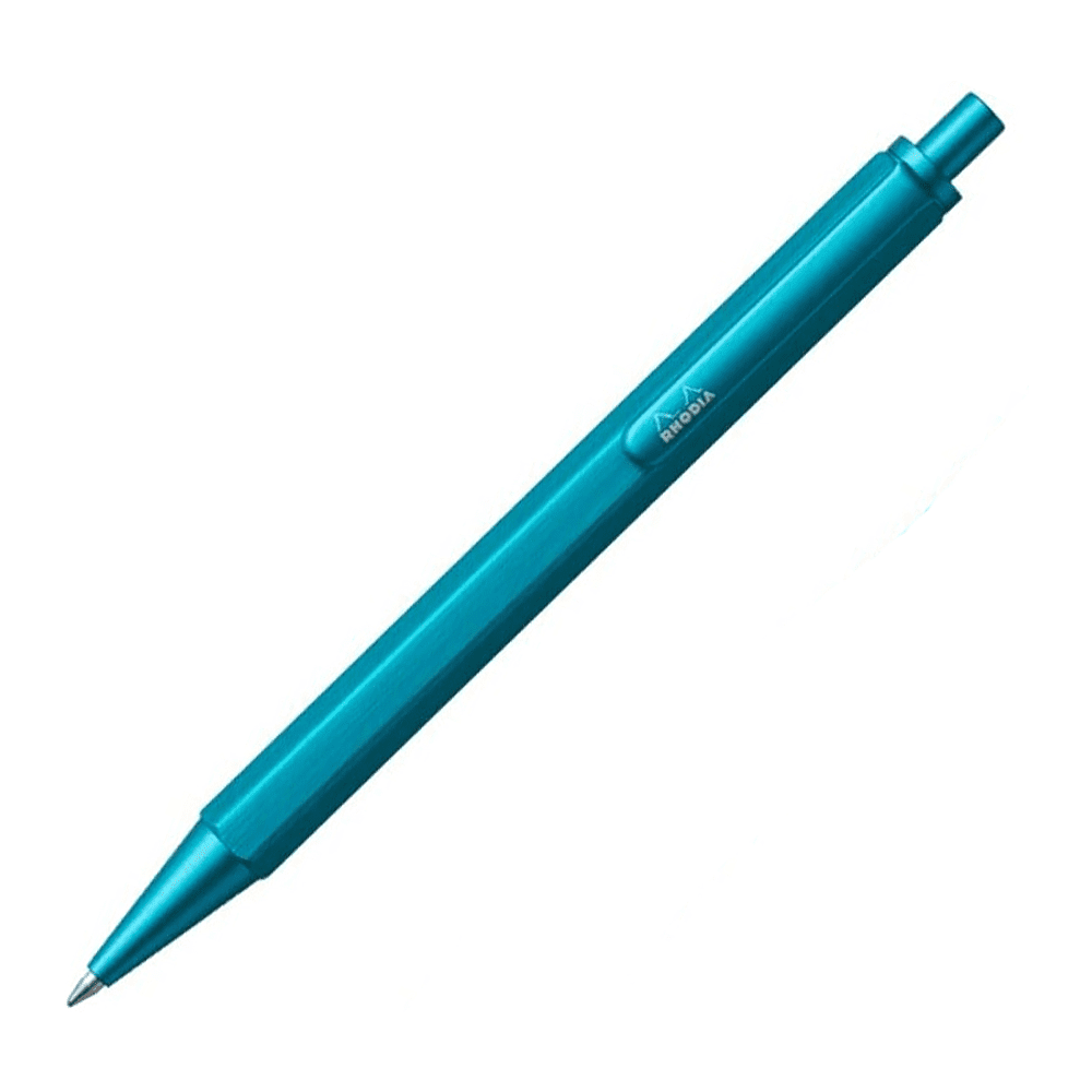Ручка шариковая автоматическая "scRipt", 0.7 мм, лазурный, стерж. черный