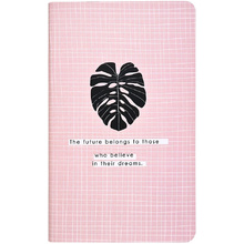 Блокнот "Abstract листок", А5, 48 листов, розовый