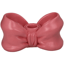 Подсвечник "Bow", 7х13,5х7 см, розовый