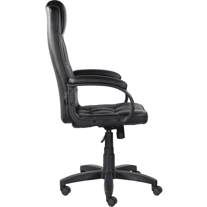 Кресло для руководителя "UTFC Премьер В", пластик, экокожа S-0401, черный  - 3