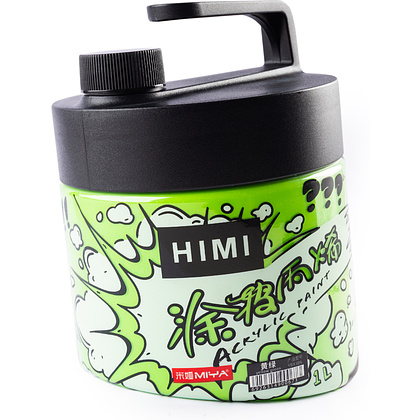 Краски акриловые "Himi Miya", 018 желто-зеленый, 1 л, банка с помпой