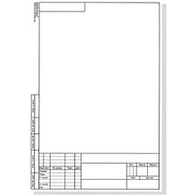 Форматка чертежная А4 с рамкой большой, 200 г