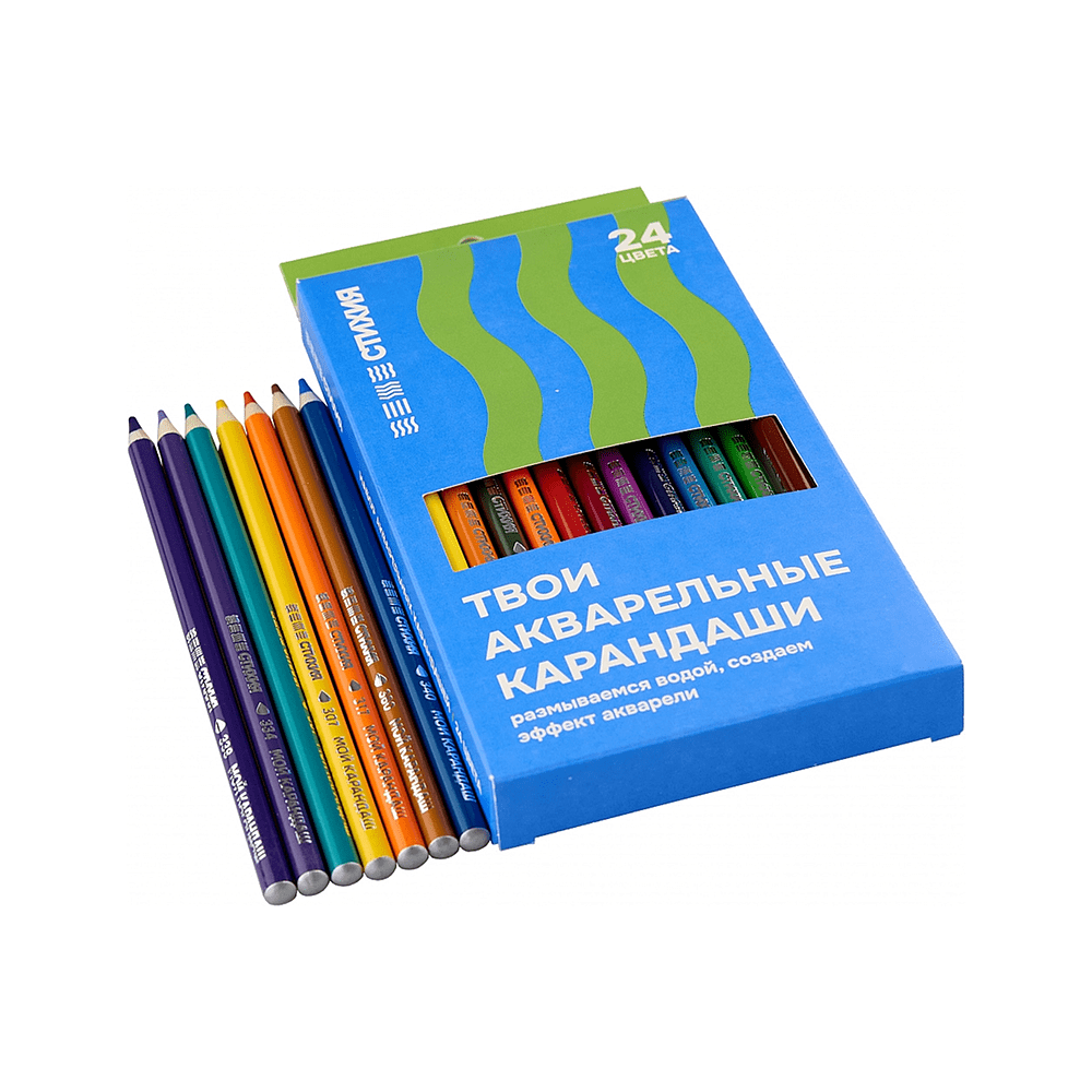 Набор акварельных карандашей "Стихия", 24 цвета - 7
