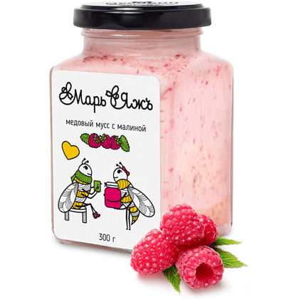 Медовый мусс "МарьЯжъ" с малиной, 300 гр 