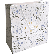 Пакет бумажный подарочный "Fleurs. Незабудки", 32х32х12 см, белый