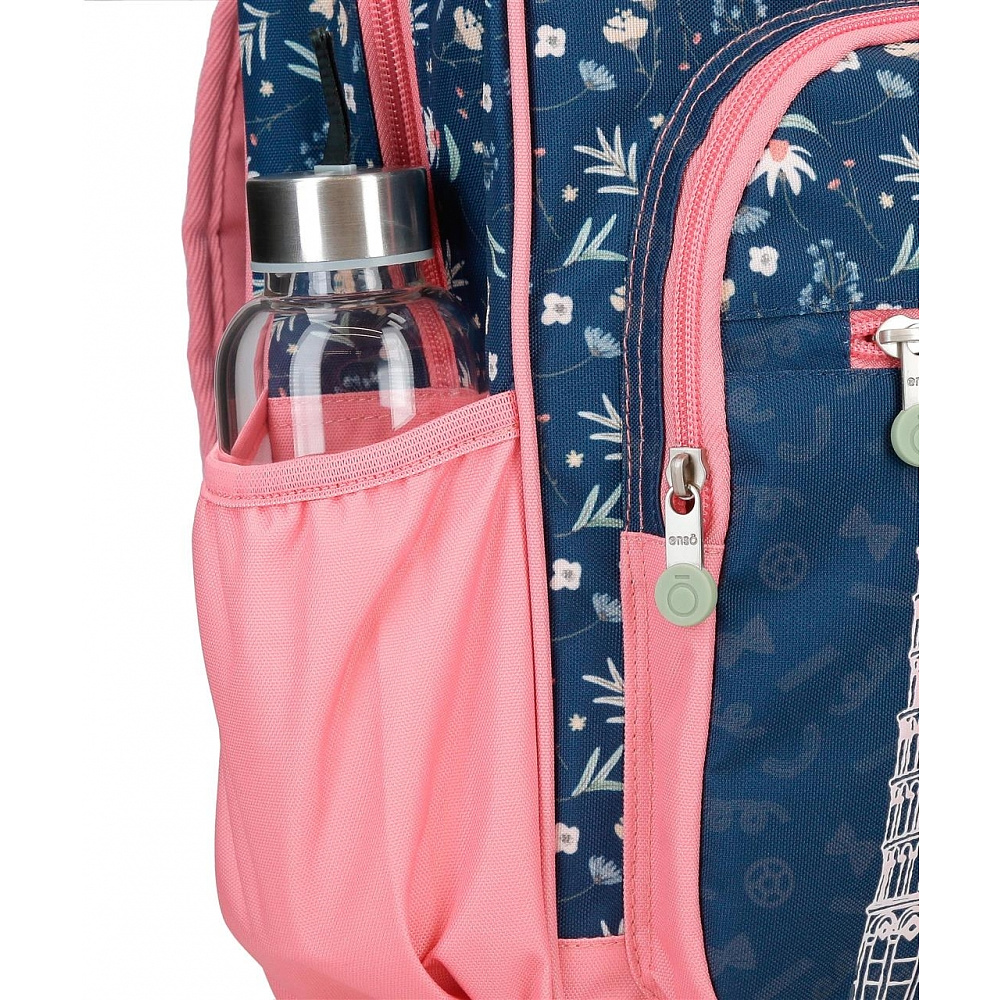 Рюкзак школьный "Ciao bella", M, 1 отделение, синий, розовый - 5