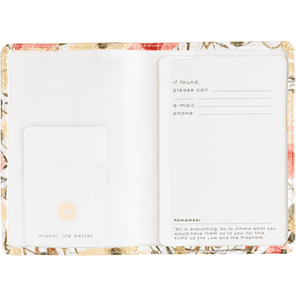 Обложка для паспорта "Flora. Цветочная страсть", кожзам., белый, желтый - 3