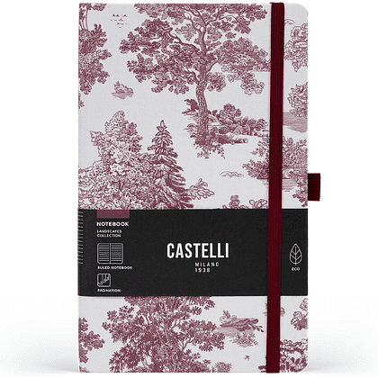 Блокнот "Landscapes rosewood", А5, 96 листов, на резинке, бордо - 2