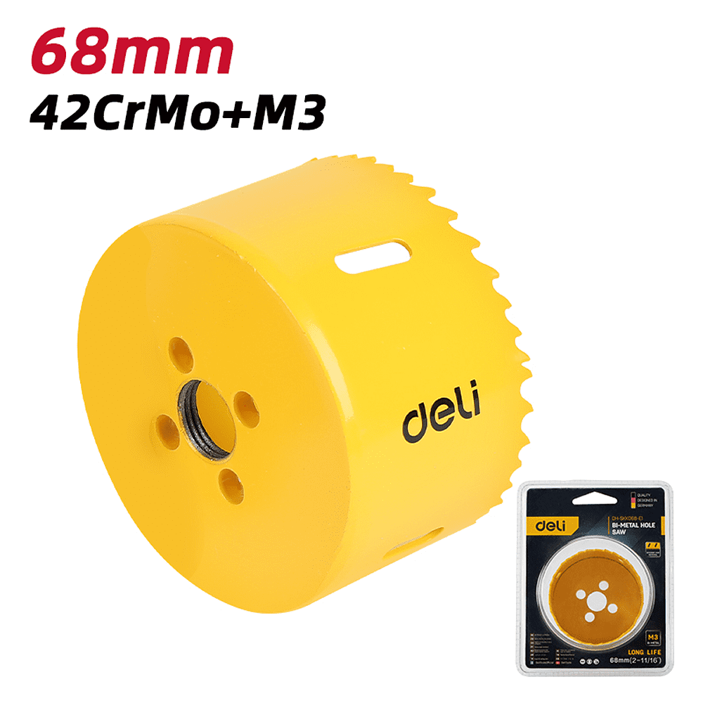 Коронка биметаллическая Deli YS EDH-SKK068-E1, 68 х 38 мм, М14 - 2 Коронка биметаллическая Deli YS EDH-SKK068-E1, 68 х 38 мм, М14 - 2