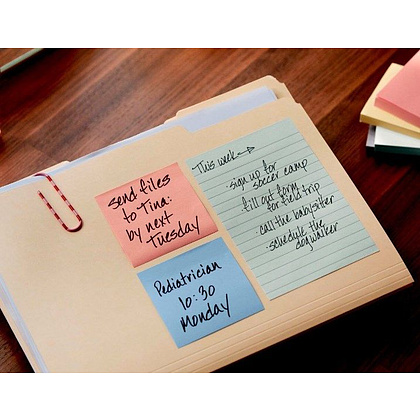 Бумага для заметок на клейкой основе "Post-it Basic", 76x76 мм, 100 листов, голубой - 2