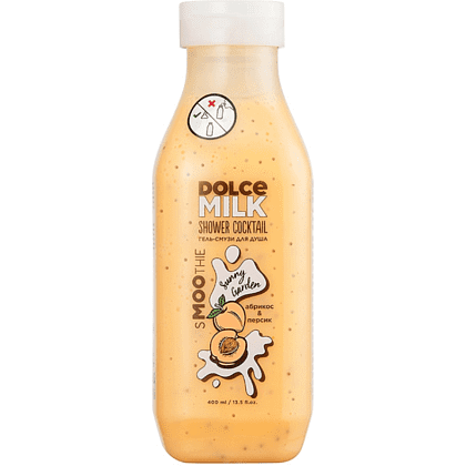 Гель-смузи для душа "DOLCE MILK", 400 мл, абрикос и персик