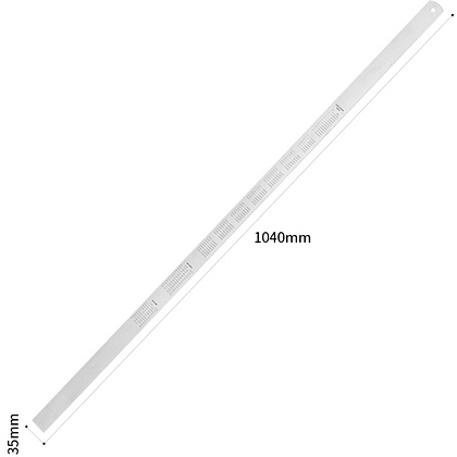 Линейка металлическая измерительная Deli "8100", 100 см, серебристый - 3
