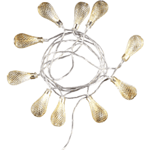 Гирлянда электрическая LED "Нить" с насадками "Ажурная капелька", 2 м, тепло-белый