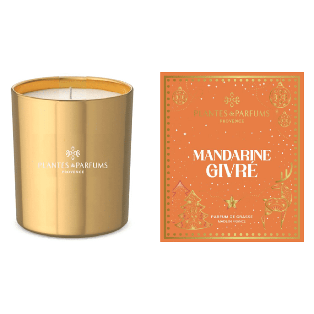 Свеча ароматическая PLANTES&PARFUMS "Frosted Mandarin", Christmas Collection 2026, 180 гр