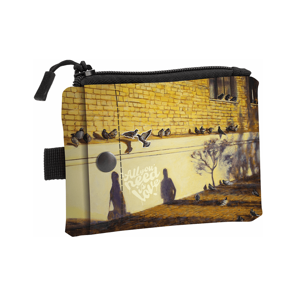 Кошелек "Утро. Остановка”, Ольга Шкарубо, текстиль, разноцветный