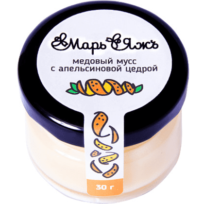 Медовый мусс "МарьЯжъ" с апельсиновой цедрой , 30 гр