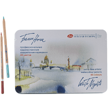 Карандаш акварельный "Белые ночи", набор 48 цветов, жестяной пенал