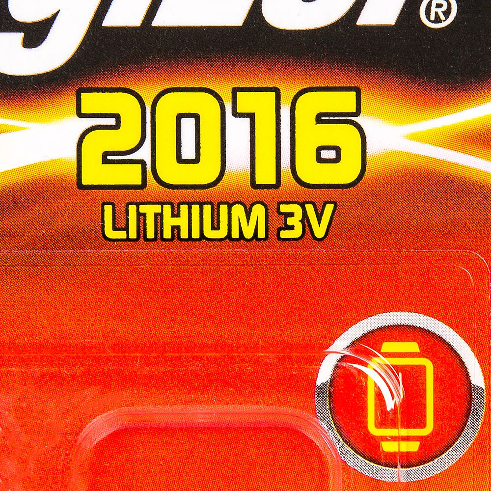 Батарейка литиевая дисковая Energizer "CR2016", 1 шт. - 3