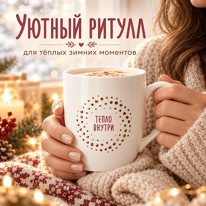 Кружка "Тепло внутри", фарфор. кост., 400 мл., белый - 3