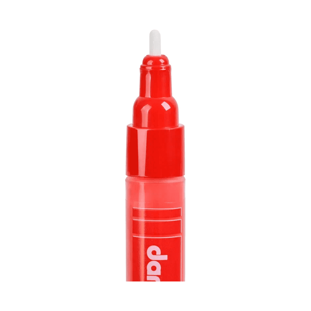 Маркер акриловый для кожи "Darwi", 2 мм, ярко-красный - 4