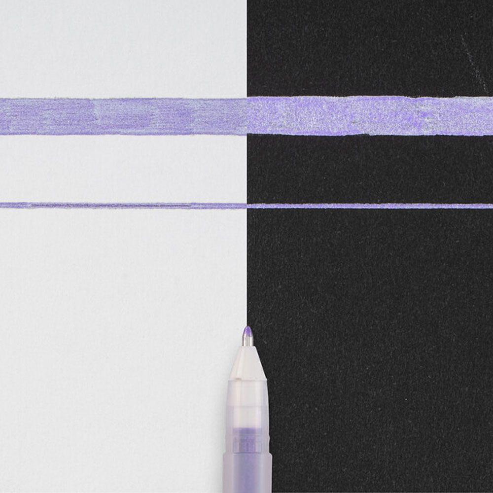 Ручка гелевая "Gelly Roll Metallic", 1.0 мм, прозрачный, стерж. пурпурный - 2