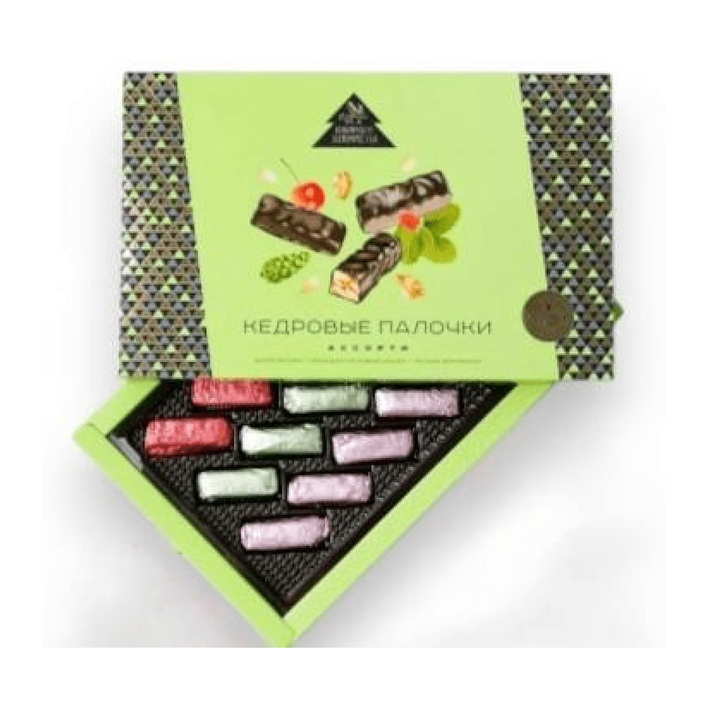 Конфеты "Сибирские конфеты", кедровые палочки, ассорти, 110 г