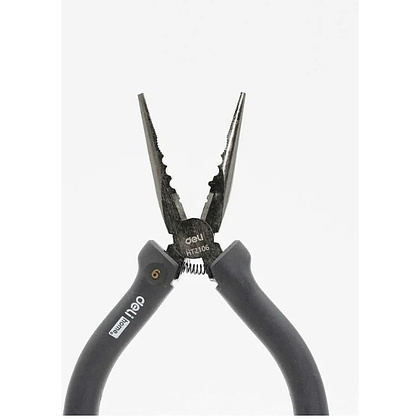 Длинногубцы Deli HS EHT2106, 160 мм, Soft Touch, черный - 3