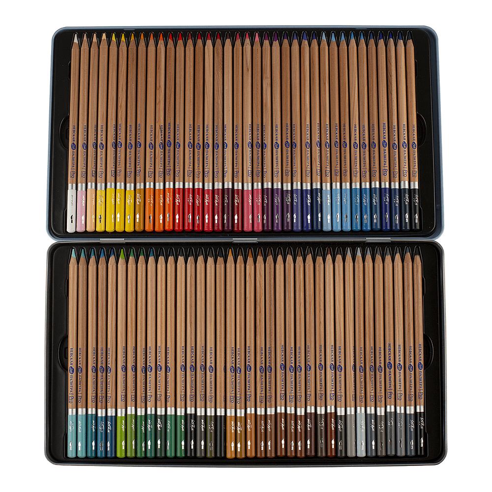 Карандаш акварельный "Белые ночи", набор 72 цветов, жестяной пенал - 2