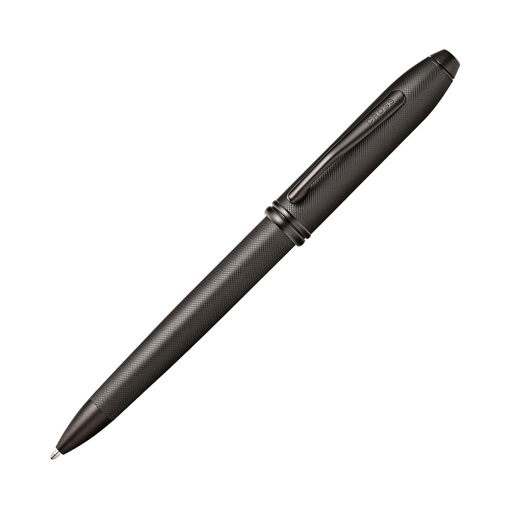 Ручка шариковая Cross "Townsend Black Micro Knurl", 0.7 мм, черный, стерж. черный
