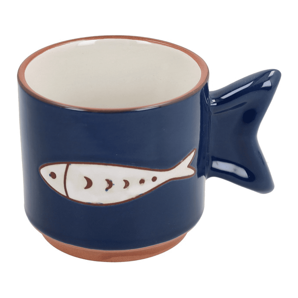 Кружка керамическая "Relief Ondina", 230 мл, синий