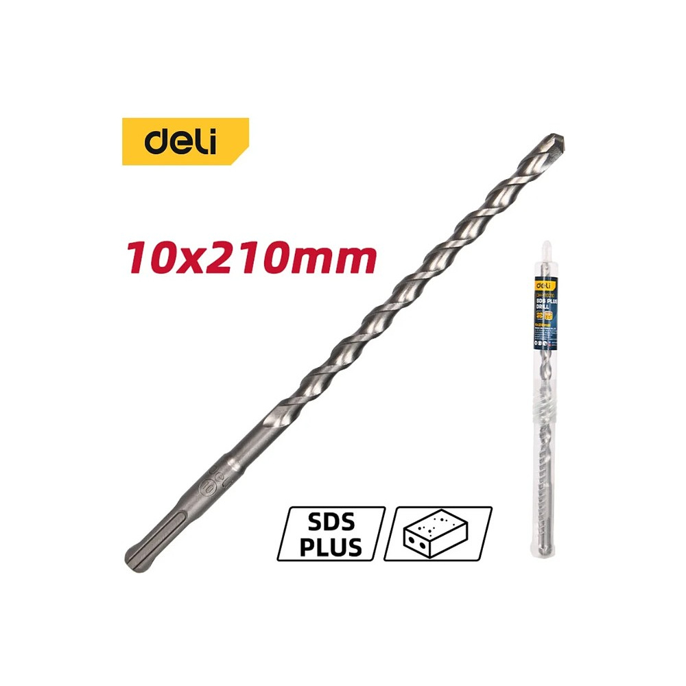 Бур по бетону Deli YS EDH-Y10210, 10x210 мм, SDS-PLUS - 2 Бур по бетону Deli YS EDH-Y10210, 10x210 мм, SDS-PLUS - 2
