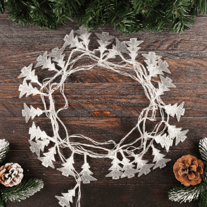 Гирлянда электрическая LED "Нить" с насадками "Елочка", 4,5 м, мультиколор - 4