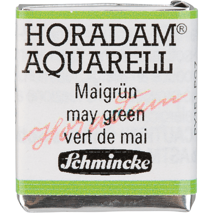 Краски акварельные "Schmincke Horadam", 524 зеленый майский, полукювета