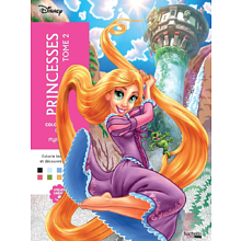 Раскраска по номерам на французском языке "Coloriages mystères Disney - Princesses. Tome 2"