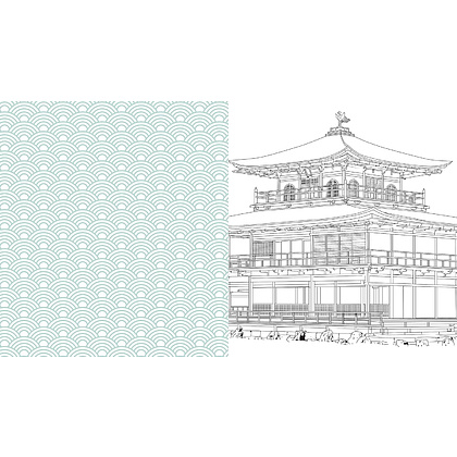 Раскраска на английском языке "Japanese Folk Art Colouring" - 3