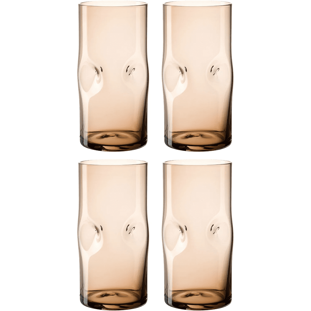 Стакан стеклянный "Vesuvio", 330 мл, прозрачный коричневый