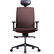 Кресло для руководителя BESTUHL "J1", сетка, ткань, пластик, коричневый 