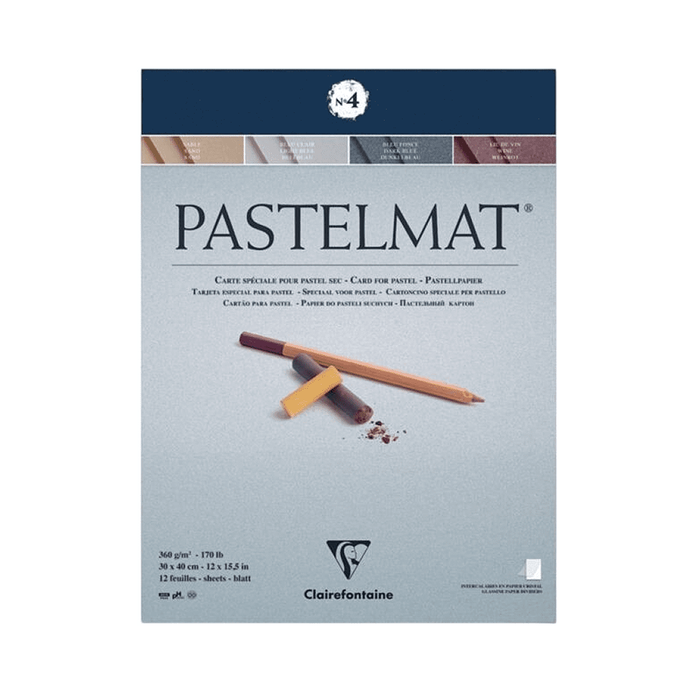 Блок бумаги "Pastelmat", 30x40 см, 360 г/м2, 12 листов, 4 цвета